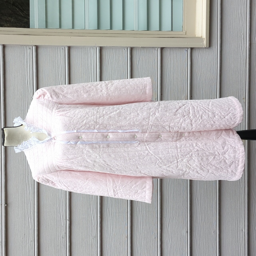 Vintag Say-Lu Pink Button Front Robe